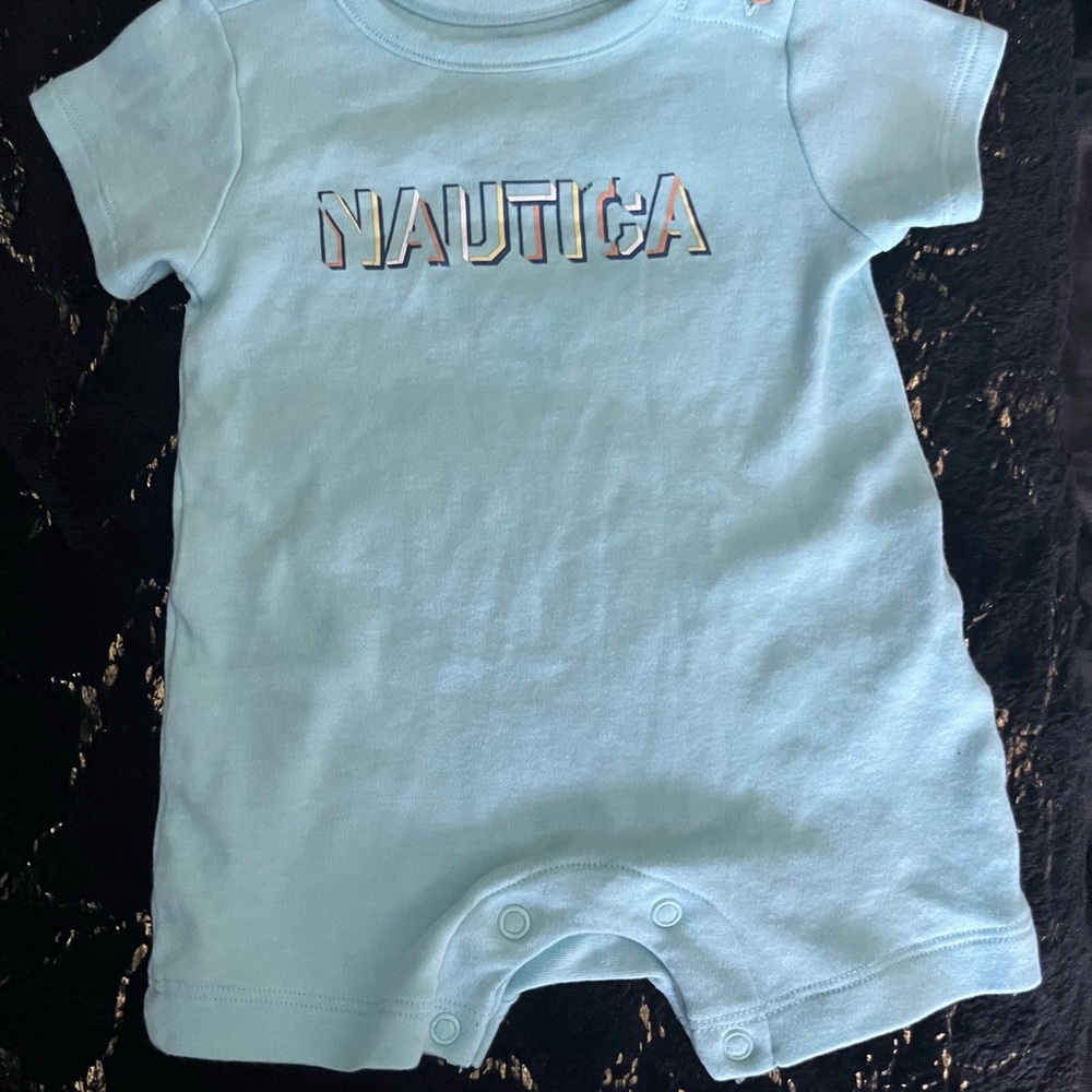 Nautica Blue Bodysuit One Piece for Baby